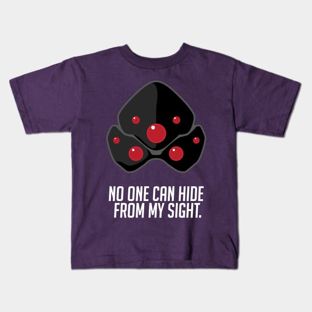 No one can hide from my sight Kids T-Shirt by RetroFreak